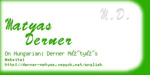 matyas derner business card